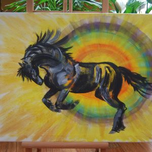 Black Horse - CJF654 by Carolyn Freeman