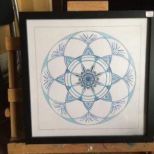 Framed Mandala 163-14x14 by Carolyn Freeman