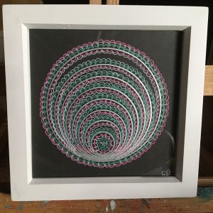Framed Mandala 171-7x7 by Carolyn Freeman