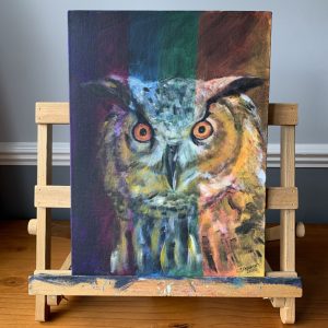 Stripey Owl - CJF1711 by Carolyn Freeman